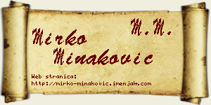 Mirko Minaković vizit kartica